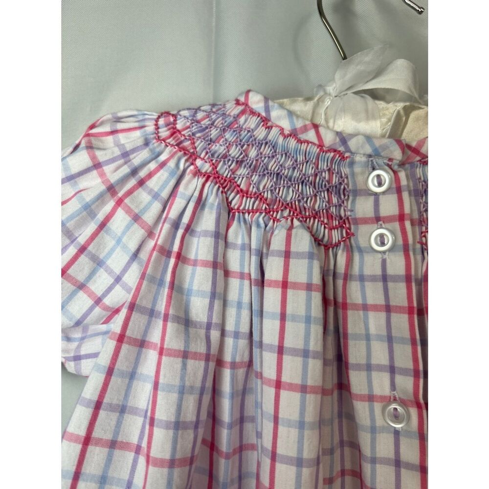 The Beaufort Bonnet Company Bettye Sue smocked windowpane top 3T - Picture 10 of 14